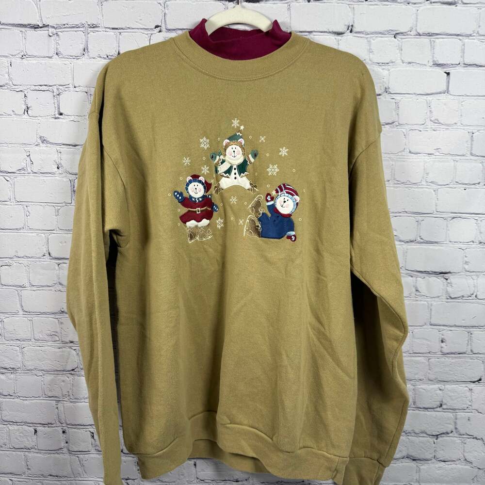 Vintage Pleasant Shade Christmas Sweatshirt Women's L Grandma